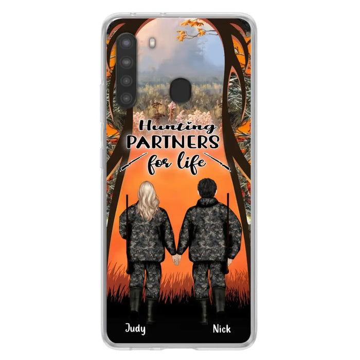 Custom Personalized Hunting Phone Case - Gift Idea For Couple/Hunting Lovers - Hunting Partners For Life - Case for iPhone/Samsung