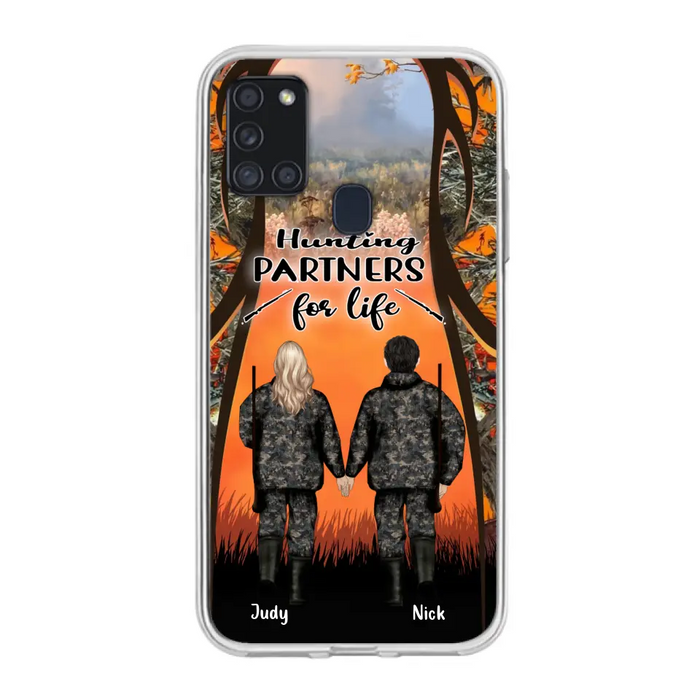 Custom Personalized Hunting Phone Case - Gift Idea For Couple/Hunting Lovers - Hunting Partners For Life - Case for iPhone/Samsung