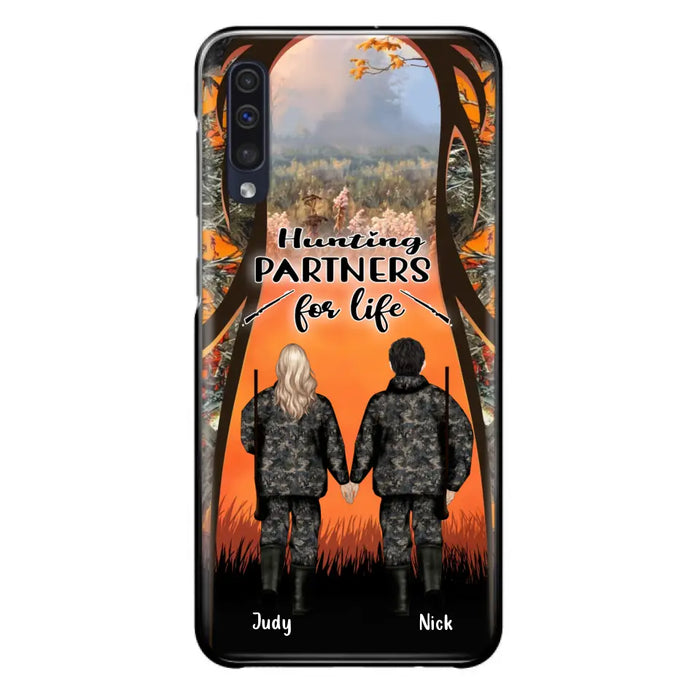 Custom Personalized Hunting Phone Case - Gift Idea For Couple/Hunting Lovers - Hunting Partners For Life - Case for iPhone/Samsung