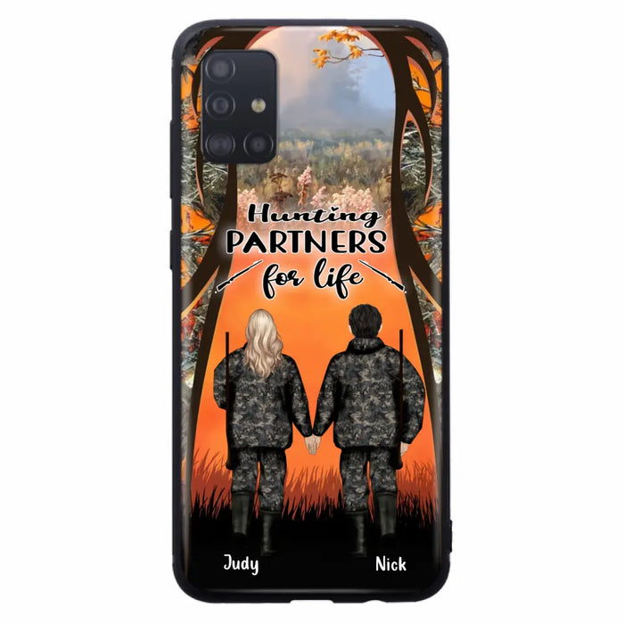 Custom Personalized Hunting Phone Case - Gift Idea For Couple/Hunting Lovers - Hunting Partners For Life - Case for iPhone/Samsung