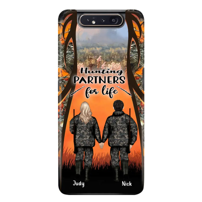 Custom Personalized Hunting Phone Case - Gift Idea For Couple/Hunting Lovers - Hunting Partners For Life - Case for iPhone/Samsung