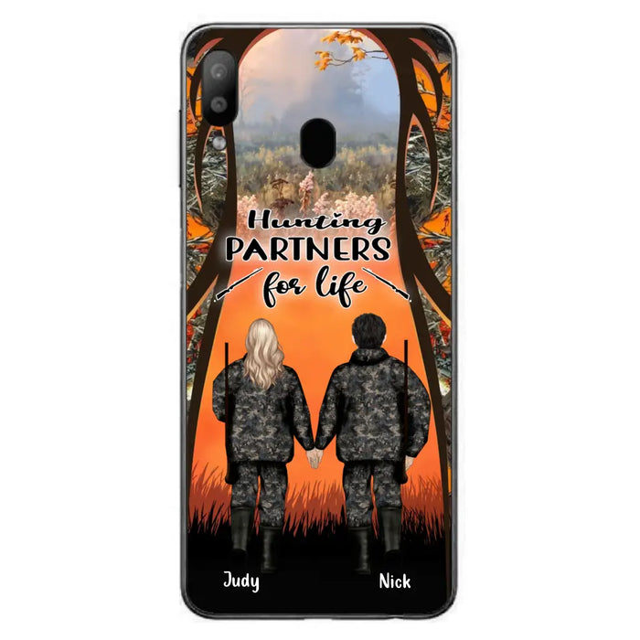 Custom Personalized Hunting Phone Case - Gift Idea For Couple/Hunting Lovers - Hunting Partners For Life - Case for iPhone/Samsung