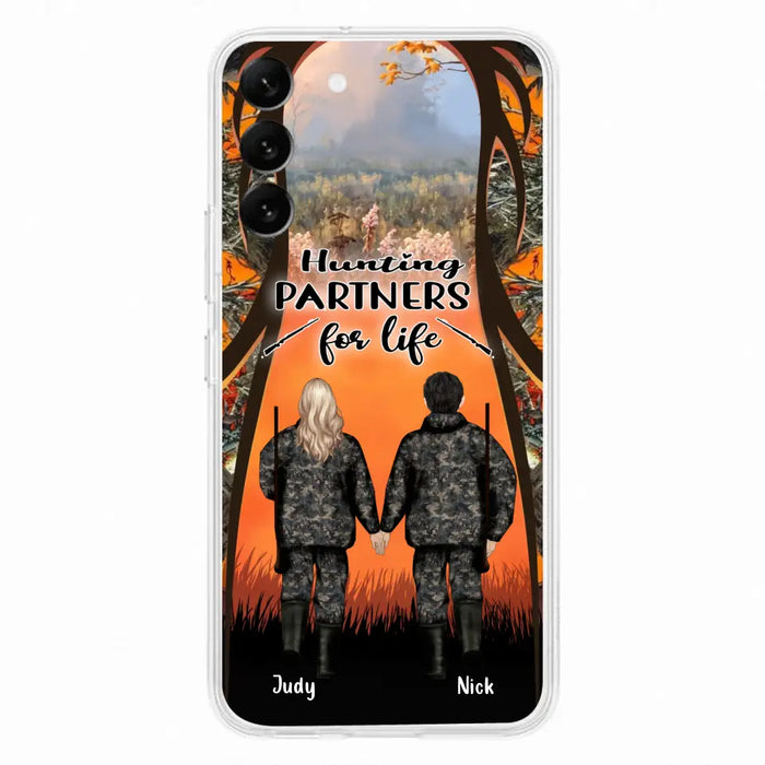 Custom Personalized Hunting Phone Case - Gift Idea For Couple/Hunting Lovers - Hunting Partners For Life - Case for iPhone/Samsung