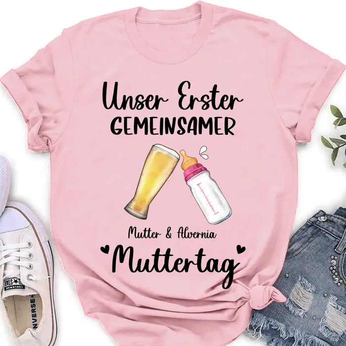 Custom Personalized Baby Onesie/T-Shirt - Mother's Day Gift Idea For Baby/Mom - Unser Erster Gemeinsamer Muttertag