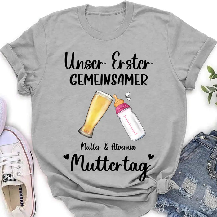 Custom Personalized Baby Onesie/T-Shirt - Mother's Day Gift Idea For Baby/Mom - Unser Erster Gemeinsamer Muttertag