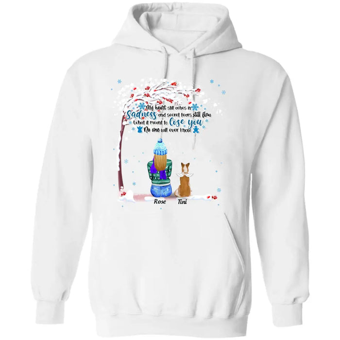 Memorial Dog Winter T-Shirt/ Pullover Hoodie - Mom With Upto 4 Dogs - Best Gift For Dog Lover - 8ALLOF