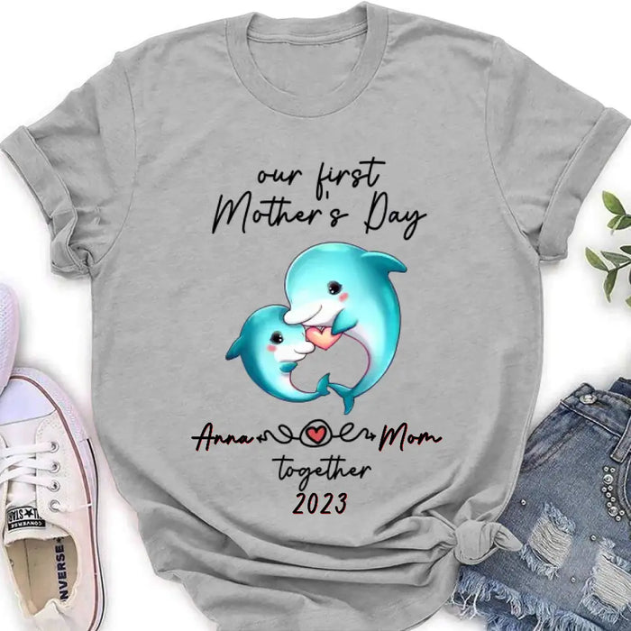 Custom Personalized Baby Onesie/T-Shirt - Mother's Day Gift Idea For Baby/Mom - Our First Mother's Day Together 2023