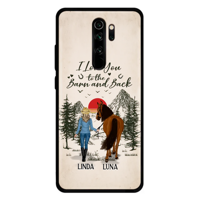 Custom Personalized Horse Girl Phone Case - Upto 6 Horses - Mother's Day Gift Idea Horse Lovers - I Love You To The Barn And Back - Case For Xiaomi/Oppo/Huawei