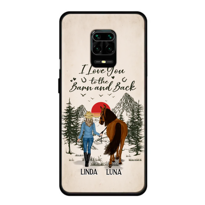 Custom Personalized Horse Girl Phone Case - Upto 6 Horses - Mother's Day Gift Idea Horse Lovers - I Love You To The Barn And Back - Case For Xiaomi/Oppo/Huawei