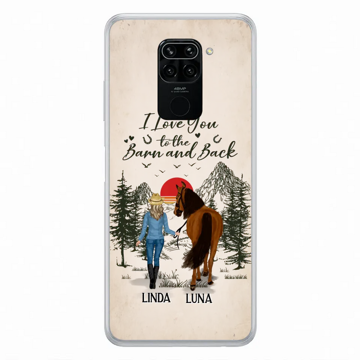 Custom Personalized Horse Girl Phone Case - Upto 6 Horses - Mother's Day Gift Idea Horse Lovers - I Love You To The Barn And Back - Case For Xiaomi/Oppo/Huawei