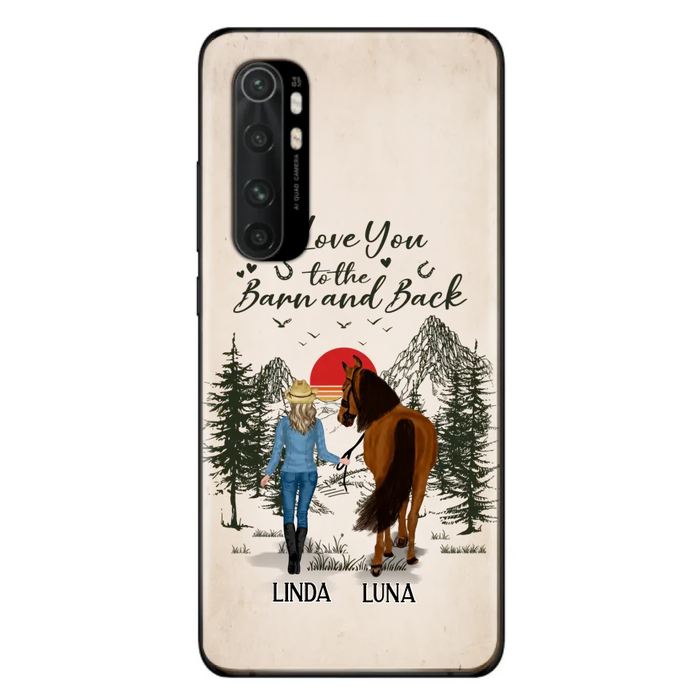 Custom Personalized Horse Girl Phone Case - Upto 6 Horses - Mother's Day Gift Idea Horse Lovers - I Love You To The Barn And Back - Case For Xiaomi/Oppo/Huawei