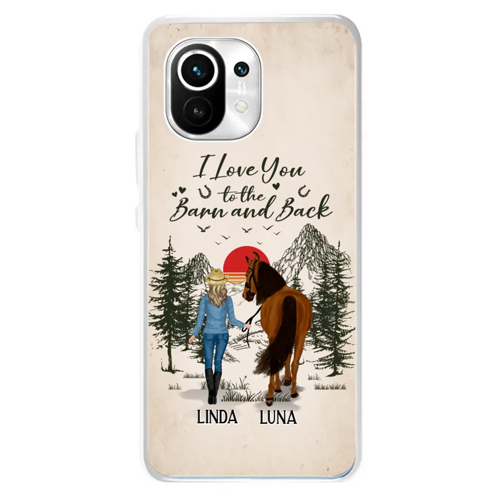 Custom Personalized Horse Girl Phone Case - Upto 6 Horses - Mother's Day Gift Idea Horse Lovers - I Love You To The Barn And Back - Case For Xiaomi/Oppo/Huawei