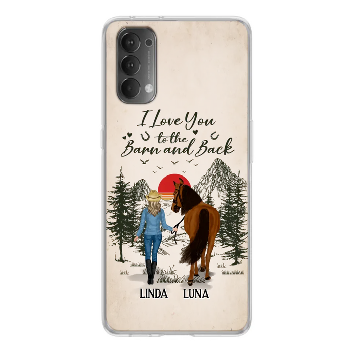 Custom Personalized Horse Girl Phone Case - Upto 6 Horses - Mother's Day Gift Idea Horse Lovers - I Love You To The Barn And Back - Case For Xiaomi/Oppo/Huawei