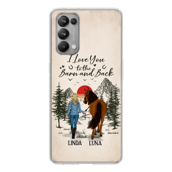 Custom Personalized Horse Girl Phone Case - Upto 6 Horses - Mother's Day Gift Idea Horse Lovers - I Love You To The Barn And Back - Case For Xiaomi/Oppo/Huawei