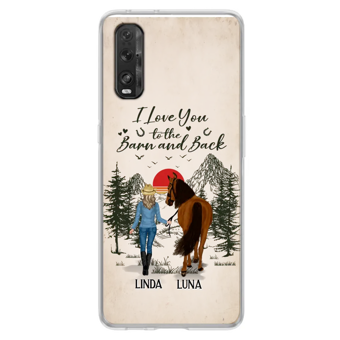 Custom Personalized Horse Girl Phone Case - Upto 6 Horses - Mother's Day Gift Idea Horse Lovers - I Love You To The Barn And Back - Case For Xiaomi/Oppo/Huawei