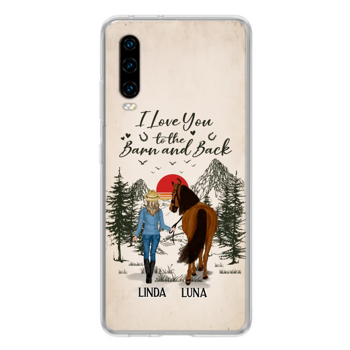 Custom Personalized Horse Girl Phone Case - Upto 6 Horses - Mother's Day Gift Idea Horse Lovers - I Love You To The Barn And Back - Case For Xiaomi/Oppo/Huawei