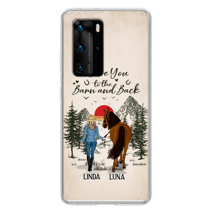 Custom Personalized Horse Girl Phone Case - Upto 6 Horses - Mother's Day Gift Idea Horse Lovers - I Love You To The Barn And Back - Case For Xiaomi/Oppo/Huawei