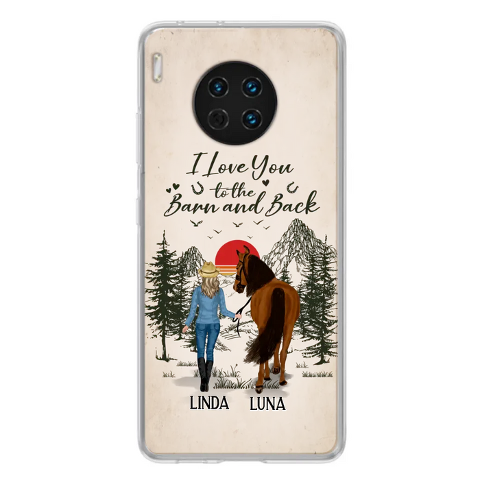 Custom Personalized Horse Girl Phone Case - Upto 6 Horses - Mother's Day Gift Idea Horse Lovers - I Love You To The Barn And Back - Case For Xiaomi/Oppo/Huawei