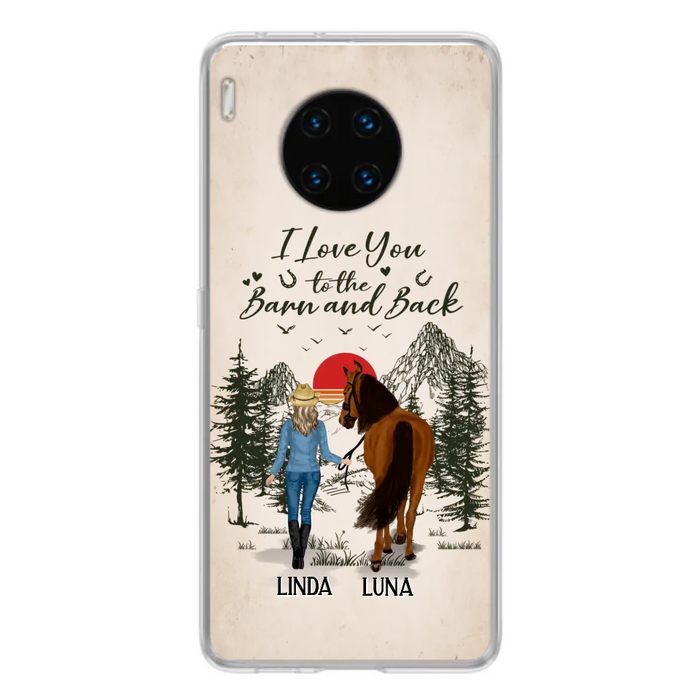 Custom Personalized Horse Girl Phone Case - Upto 6 Horses - Mother's Day Gift Idea Horse Lovers - I Love You To The Barn And Back - Case For Xiaomi/Oppo/Huawei