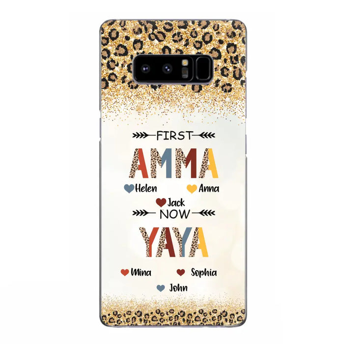 Personalized Grandma Phone Case - Upto 4 Kids And 8 Grandkids - Mother's Day Gift Idea for Grandma - First Mom Now Nana Kid And Grandkids - Case For iPhone And Samsung