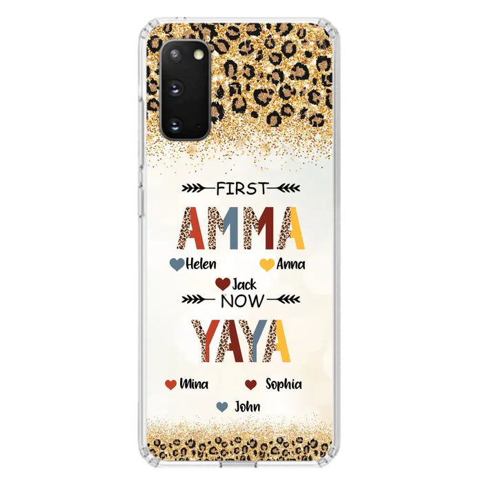 Personalized Grandma Phone Case - Upto 4 Kids And 8 Grandkids - Mother's Day Gift Idea for Grandma - First Mom Now Nana Kid And Grandkids - Case For iPhone And Samsung