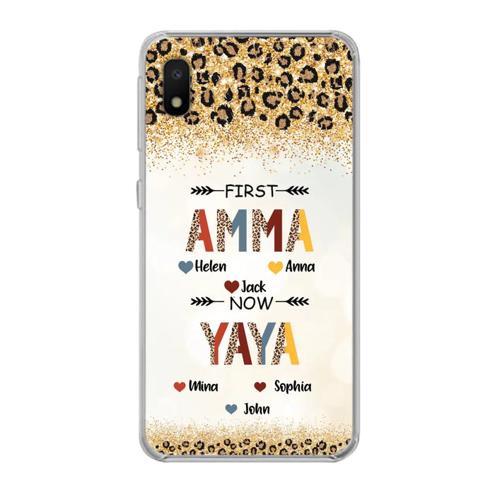 Personalized Grandma Phone Case - Upto 4 Kids And 8 Grandkids - Mother's Day Gift Idea for Grandma - First Mom Now Nana Kid And Grandkids - Case For iPhone And Samsung