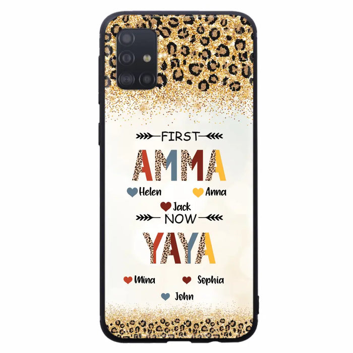 Personalized Grandma Phone Case - Upto 4 Kids And 8 Grandkids - Mother's Day Gift Idea for Grandma - First Mom Now Nana Kid And Grandkids - Case For iPhone And Samsung