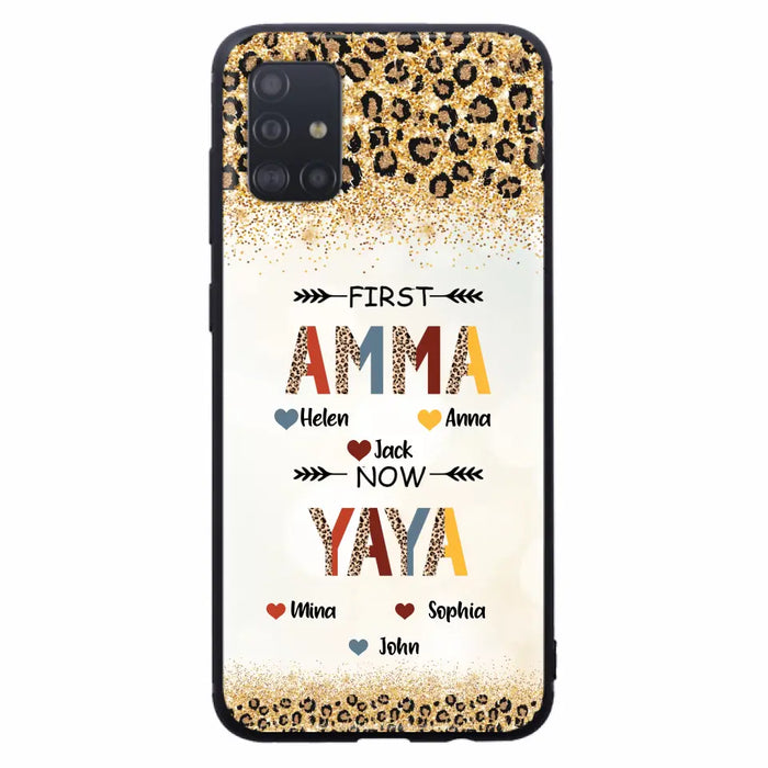 Personalized Grandma Phone Case - Upto 4 Kids And 8 Grandkids - Mother's Day Gift Idea for Grandma - First Mom Now Nana Kid And Grandkids - Case For iPhone And Samsung