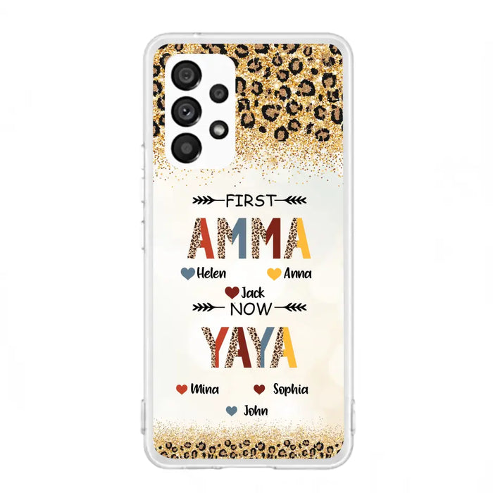 Personalized Grandma Phone Case - Upto 4 Kids And 8 Grandkids - Mother's Day Gift Idea for Grandma - First Mom Now Nana Kid And Grandkids - Case For iPhone And Samsung