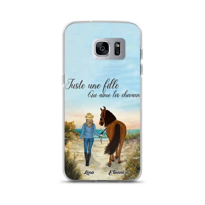 Étuis De Téléphone Personnalisés Pour Une Fille Qui Aime Les Chevaux - Cadeaux Personnalisés Pour Les Amoureux Des Chevaux - Jusqu'À 6 Chevaux - Juste Une Fille Qui Aime Les Chevaux