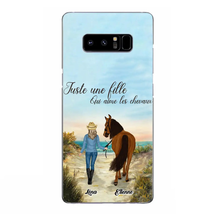 Étuis De Téléphone Personnalisés Pour Une Fille Qui Aime Les Chevaux - Cadeaux Personnalisés Pour Les Amoureux Des Chevaux - Jusqu'À 6 Chevaux - Juste Une Fille Qui Aime Les Chevaux