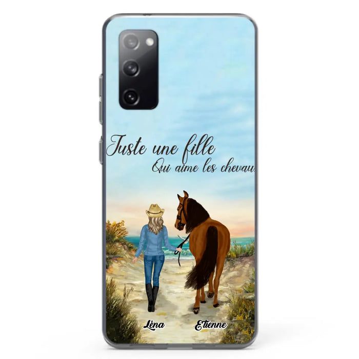 Étuis De Téléphone Personnalisés Pour Une Fille Qui Aime Les Chevaux - Cadeaux Personnalisés Pour Les Amoureux Des Chevaux - Jusqu'À 6 Chevaux - Juste Une Fille Qui Aime Les Chevaux