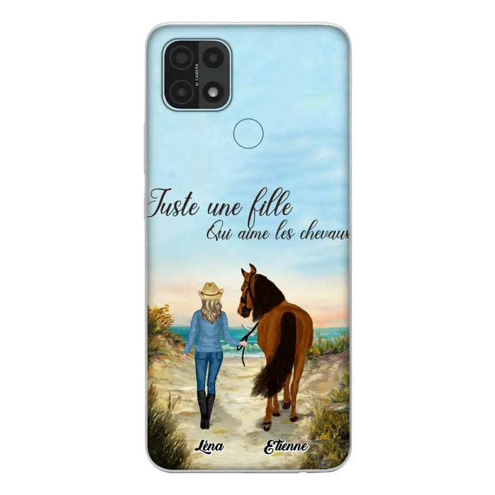 Étuis De Téléphone Personnalisés Pour Une Fille Qui Aime Les Chevaux - Cadeaux Pour Les Amoureux Des Chevaux - Jusqu'À 6 Chevaux - Juste Une Fille Qui Aime Les Chevaux