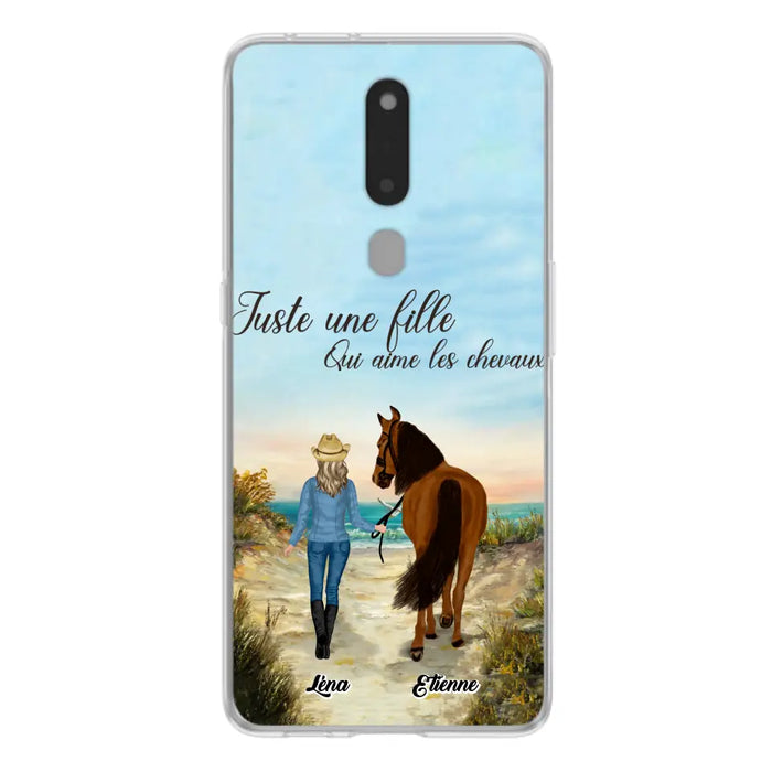 Étuis De Téléphone Personnalisés Pour Une Fille Qui Aime Les Chevaux - Cadeaux Pour Les Amoureux Des Chevaux - Jusqu'À 6 Chevaux - Juste Une Fille Qui Aime Les Chevaux