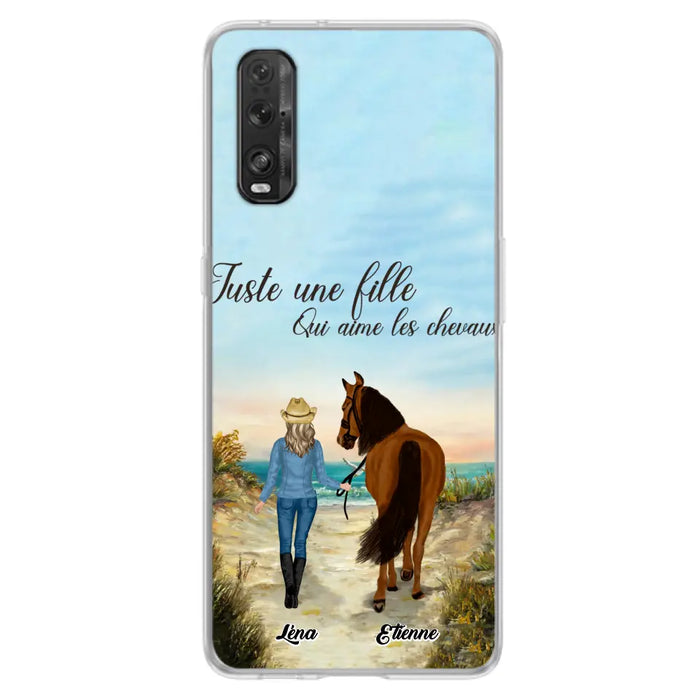 Étuis De Téléphone Personnalisés Pour Une Fille Qui Aime Les Chevaux - Cadeaux Pour Les Amoureux Des Chevaux - Jusqu'À 6 Chevaux - Juste Une Fille Qui Aime Les Chevaux