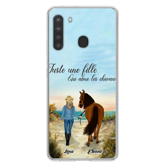 Étuis De Téléphone Personnalisés Pour Une Fille Qui Aime Les Chevaux - Cadeaux Personnalisés Pour Les Amoureux Des Chevaux - Jusqu'À 6 Chevaux - Juste Une Fille Qui Aime Les Chevaux