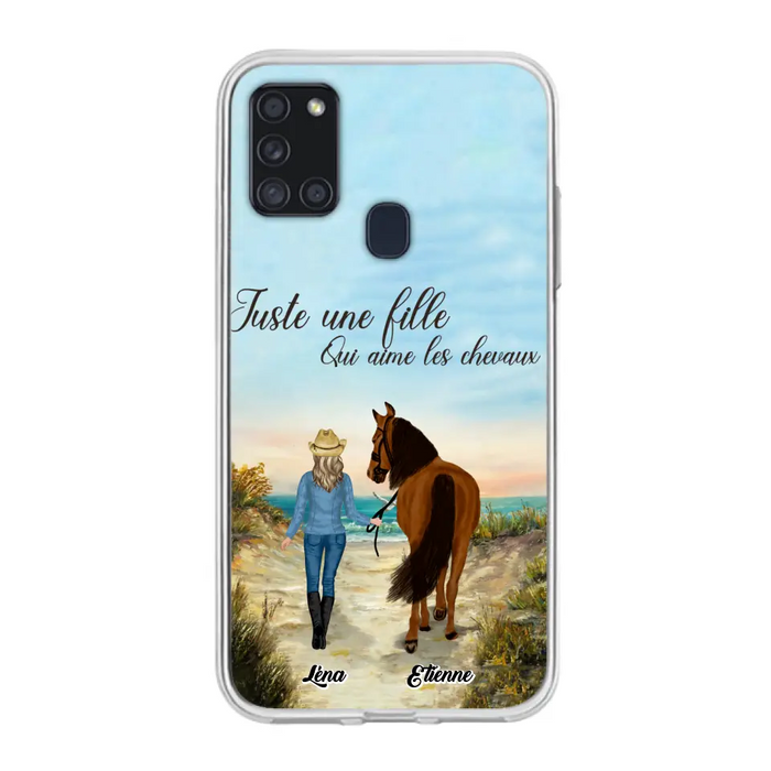 Étuis De Téléphone Personnalisés Pour Une Fille Qui Aime Les Chevaux - Cadeaux Personnalisés Pour Les Amoureux Des Chevaux - Jusqu'À 6 Chevaux - Juste Une Fille Qui Aime Les Chevaux