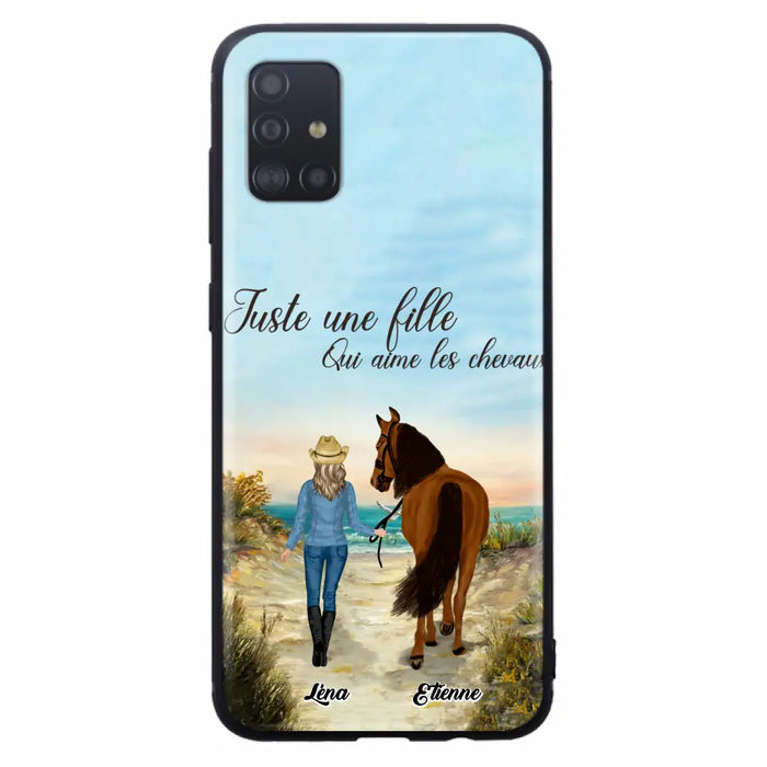 Étuis De Téléphone Personnalisés Pour Une Fille Qui Aime Les Chevaux - Cadeaux Personnalisés Pour Les Amoureux Des Chevaux - Jusqu'À 6 Chevaux - Juste Une Fille Qui Aime Les Chevaux