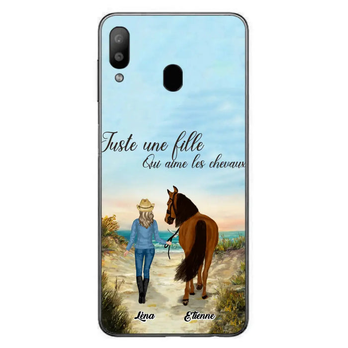 Étuis De Téléphone Personnalisés Pour Une Fille Qui Aime Les Chevaux - Cadeaux Personnalisés Pour Les Amoureux Des Chevaux - Jusqu'À 6 Chevaux - Juste Une Fille Qui Aime Les Chevaux