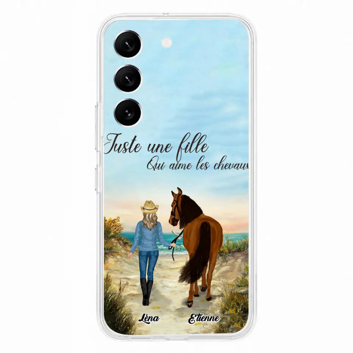 Étuis De Téléphone Personnalisés Pour Une Fille Qui Aime Les Chevaux - Cadeaux Personnalisés Pour Les Amoureux Des Chevaux - Jusqu'À 6 Chevaux - Juste Une Fille Qui Aime Les Chevaux