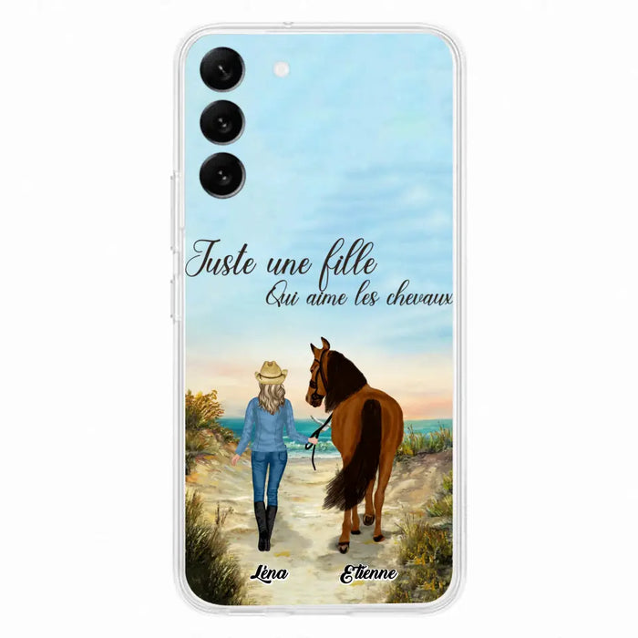 Étuis De Téléphone Personnalisés Pour Une Fille Qui Aime Les Chevaux - Cadeaux Personnalisés Pour Les Amoureux Des Chevaux - Jusqu'À 6 Chevaux - Juste Une Fille Qui Aime Les Chevaux