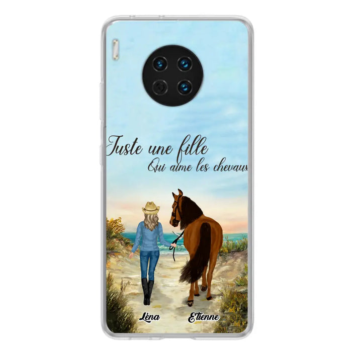 Étuis De Téléphone Personnalisés Pour Une Fille Qui Aime Les Chevaux - Cadeaux Pour Les Amoureux Des Chevaux - Jusqu'À 6 Chevaux - Juste Une Fille Qui Aime Les Chevaux