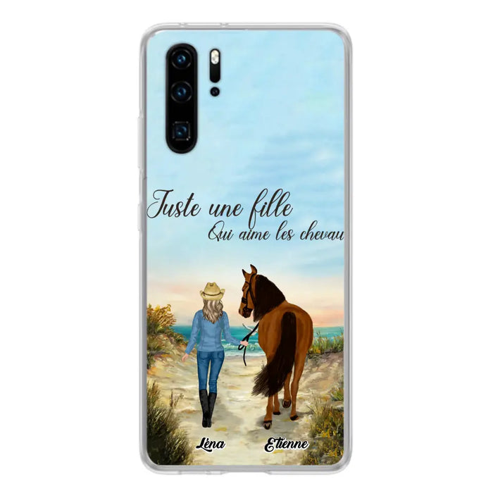 Étuis De Téléphone Personnalisés Pour Une Fille Qui Aime Les Chevaux - Cadeaux Pour Les Amoureux Des Chevaux - Jusqu'À 6 Chevaux - Juste Une Fille Qui Aime Les Chevaux