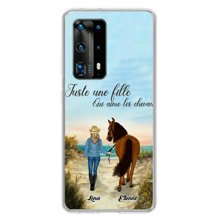 Étuis De Téléphone Personnalisés Pour Une Fille Qui Aime Les Chevaux - Cadeaux Pour Les Amoureux Des Chevaux - Jusqu'À 6 Chevaux - Juste Une Fille Qui Aime Les Chevaux