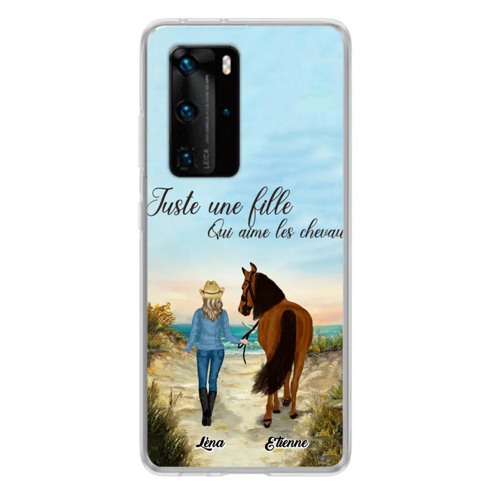 Étuis De Téléphone Personnalisés Pour Une Fille Qui Aime Les Chevaux - Cadeaux Pour Les Amoureux Des Chevaux - Jusqu'À 6 Chevaux - Juste Une Fille Qui Aime Les Chevaux