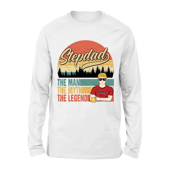 Custom Personalized Stepdad Shirt/Hoodie - Father's Day Gift Idea for Stepdad - The Man The Myth The Legend