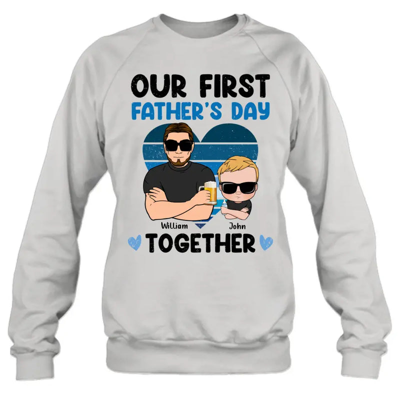 Personalized Dad And Daughter/Son Shirt/Hoodie - Gift Idea For Father's Day - Our First Father's Day Together