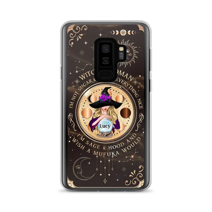 Custom Personalized Witchy Woman Phone Case - Gift Idea For Witch/ Friends/ Birthday/ Halloween Day - I'm Not Sugar & Spice & Everything Nice - Case For iPhone/Samsung