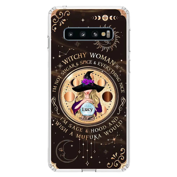 Custom Personalized Witchy Woman Phone Case - Gift Idea For Witch/ Friends/ Birthday/ Halloween Day - I'm Not Sugar & Spice & Everything Nice - Case For iPhone/Samsung