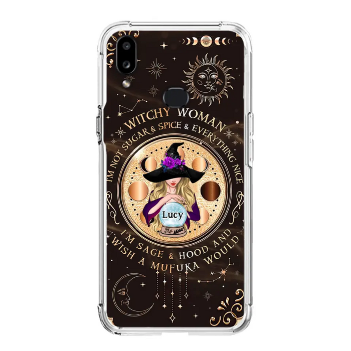 Custom Personalized Witchy Woman Phone Case - Gift Idea For Witch/ Friends/ Birthday/ Halloween Day - I'm Not Sugar & Spice & Everything Nice - Case For iPhone/Samsung